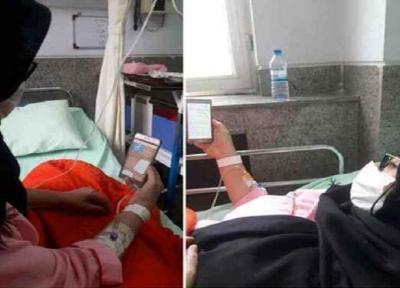 خبرنگاران معلم قزوینی در بستر بیماری دست از آموزش مجازی برنداشت